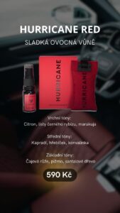 Prémiový parfém do auta, HURRICANE RED MIRROR - Obrázek 2