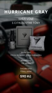 Prémiový parfém do auta, HURRICANE GRAY - Obrázek 2