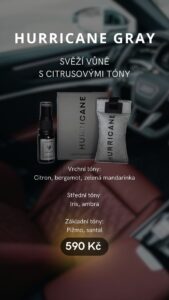 Prémiový parfém do auta, HURRICANE GRAY MIRROR - Obrázek 3