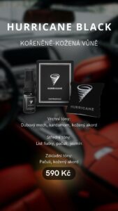 Prémiový parfém do auta, HURRICANE BLACK - Obrázek 3